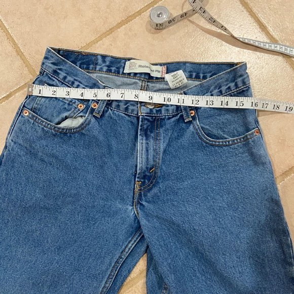 Levi's 550 Denim Jeans Blue Wash Relaxed Fit - Picture 9 of 12